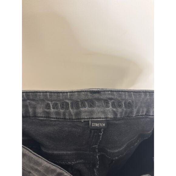 American Eagle Curvy Mom Jean Womens 8 Dark Gray High Rise Stretch - Picture 3 of 6